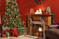 Festive Christmas interior Royalty Free Stock Photo