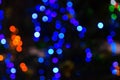 Festive Christmas lights in blur Royalty Free Stock Photo
