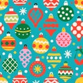 Festive Christmas Ornament Pattern Royalty Free Stock Photo