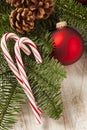 Festive Christmas Peppermint Candy Cane Royalty Free Stock Photo