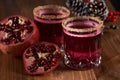Festive Christmas pomegranate cocktail