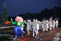 Festive Christmas procession on Independence Square