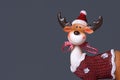 A festive Christmas reindeer ornament close up Royalty Free Stock Photo