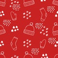 Festive Christmas seamless pattern. Vector background for design and decoration Royalty Free Stock Photo