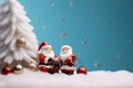 Festive Christmas Tree and Holidays Santa Decoration Ornaments - Celebrating the Season of Joy. created with Generative AI Royalty Free Stock Photo