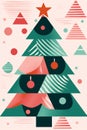 Festive christmas tree simple festive minimal background