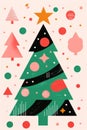 Festive christmas tree simple festive minimal background