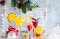 Festive cocktails Royalty Free Stock Photo