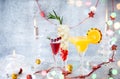 Festive cocktails Royalty Free Stock Photo