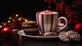 Festive Coffee and Cookie Delight: A Digital Banner of Warmth an