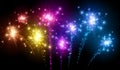 Festive color firework background