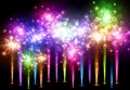 Festive color firework background