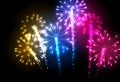 Festive color firework background.