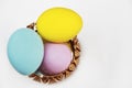 Festive colorful christian easter eggs