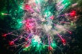 Festive colorful fireworks in the night sky, abstract background Royalty Free Stock Photo