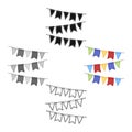 Festive colorful ribbons. Party and parties single icon in cartoon,black style vector symbol stock illustration. Royalty Free Stock Photo