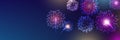 Festive colour firework background. Vector illustration. Royalty Free Stock Photo