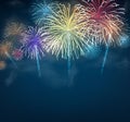 Festive colour firework background