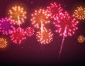 Festive colour firework background Royalty Free Stock Photo
