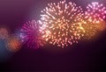 Festive colour firework background Royalty Free Stock Photo