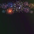 Festive colour firework background.