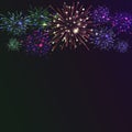 Festive colour firework background. Royalty Free Stock Photo
