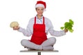 Festive cook with vegetables Royalty Free Stock Photo