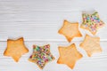 Festive cookies with funfetti Royalty Free Stock Photo