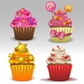 Festive cupcakes Royalty Free Stock Photo