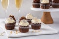 Festive cupcakes for a New Years Eve party Royalty Free Stock Photo