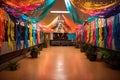 festive dance hall decorations for salsa night Royalty Free Stock Photo