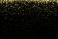 festive dark black background with golden shining stars. Festive luxury background Royalty Free Stock Photo