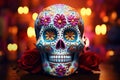 Festive Day of the Dead celebration featuring a