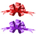Festive decorative bow. Vector Illustration Royalty Free Stock Photo