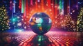 festive disco ball, shines ball, disco elements, Royalty Free Stock Photo