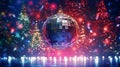 festive disco ball, shines ball, disco elements, Royalty Free Stock Photo