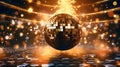 festive disco ball, shines ball, disco elements, Royalty Free Stock Photo