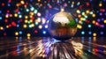 festive disco ball, shines ball, disco elements, Royalty Free Stock Photo