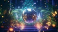 festive disco ball, shines ball, disco elements, Royalty Free Stock Photo