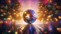 festive disco ball, shines ball, disco elements, Royalty Free Stock Photo