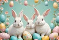 Festive Easter Bunnies