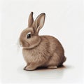 Festive Easter cute rabbit on a light background - Vector Royalty Free Stock Photo