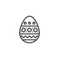 Festive Easter egg line icon Royalty Free Stock Photo