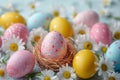 Festive Easter tradition Colorful eggs and pastel colors spread cheer