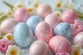 Festive Easter tradition Colorful eggs and pastel colors spread cheer Royalty Free Stock Photo