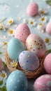 Festive Easter tradition Colorful eggs and pastel colors spread cheer