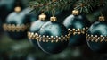 Festive Elegance: Closeup of Christmas Tree Royalty Free Stock Photo