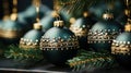 Festive Elegance: Closeup of Christmas Tree Royalty Free Stock Photo