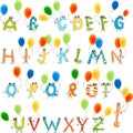 Festive English alphabet