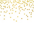 Festive explosion of confetti. Gold glitter background. Golden dots. Vector illustration polka dot . Royalty Free Stock Photo